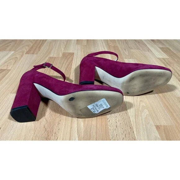 Ivanka Trump • Women's Oasia Block Heels (8.5 M) suede • adjustable ankle strap - Picture 5 of 8